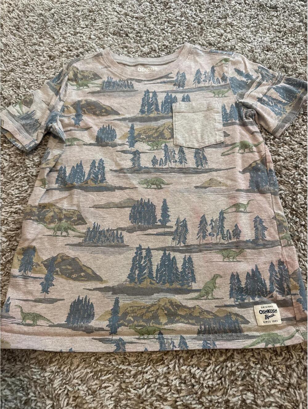 OshKosh B'gosh Boys Dinosaur Print T-Shirt Size 10
